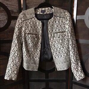 Marks and Spencer - black and white cropped jacket - UK 10